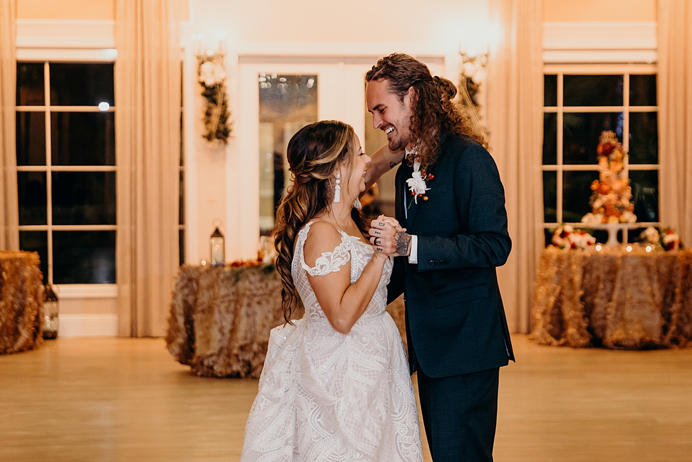 Bride and Groom first dance Benvenuto Restaurant Wedding Photography captured by South Florida Wedding Photographer Maggie Alvarez Photography