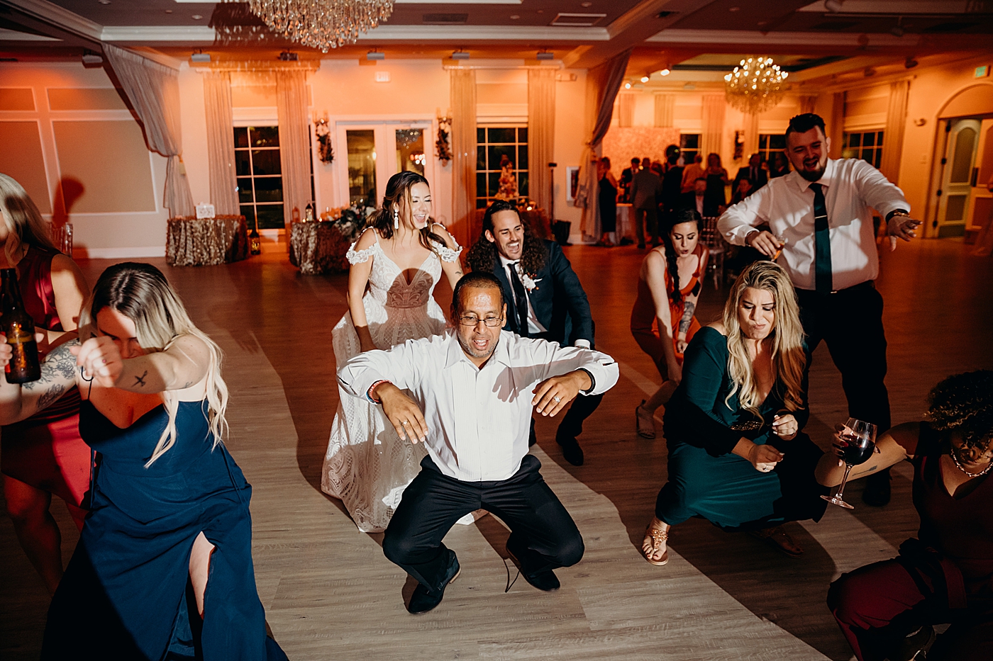 Bride and Groom dancing at reception Benvenuto Restaurant Wedding Photography captured by South Florida Wedding Photographer Maggie Alvarez Photography