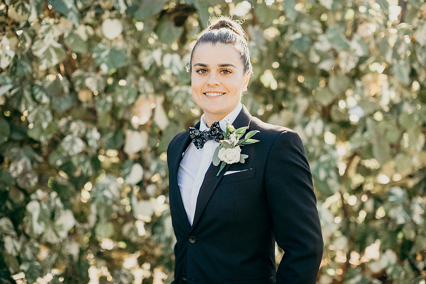 Portrait of Bride in front of bright greenery Ever After Farms Wedding Photography captured by South Florida Wedding Photographer Maggie Alvarez Photography