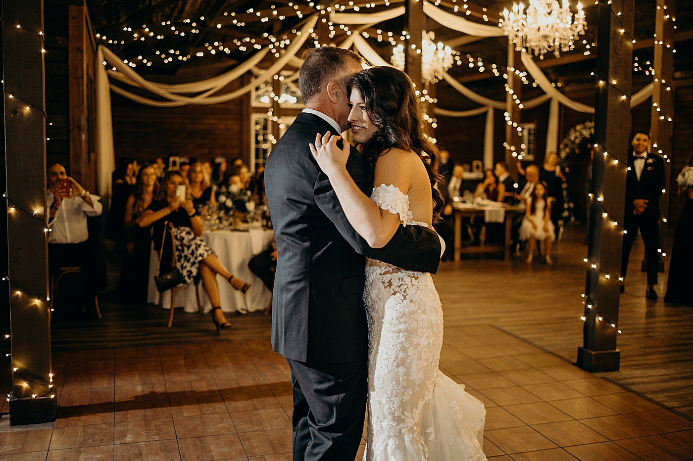 Father daughter dance Reception Ever After Farms Wedding Photography captured by South Florida Wedding Photographer Maggie Alvarez Photography