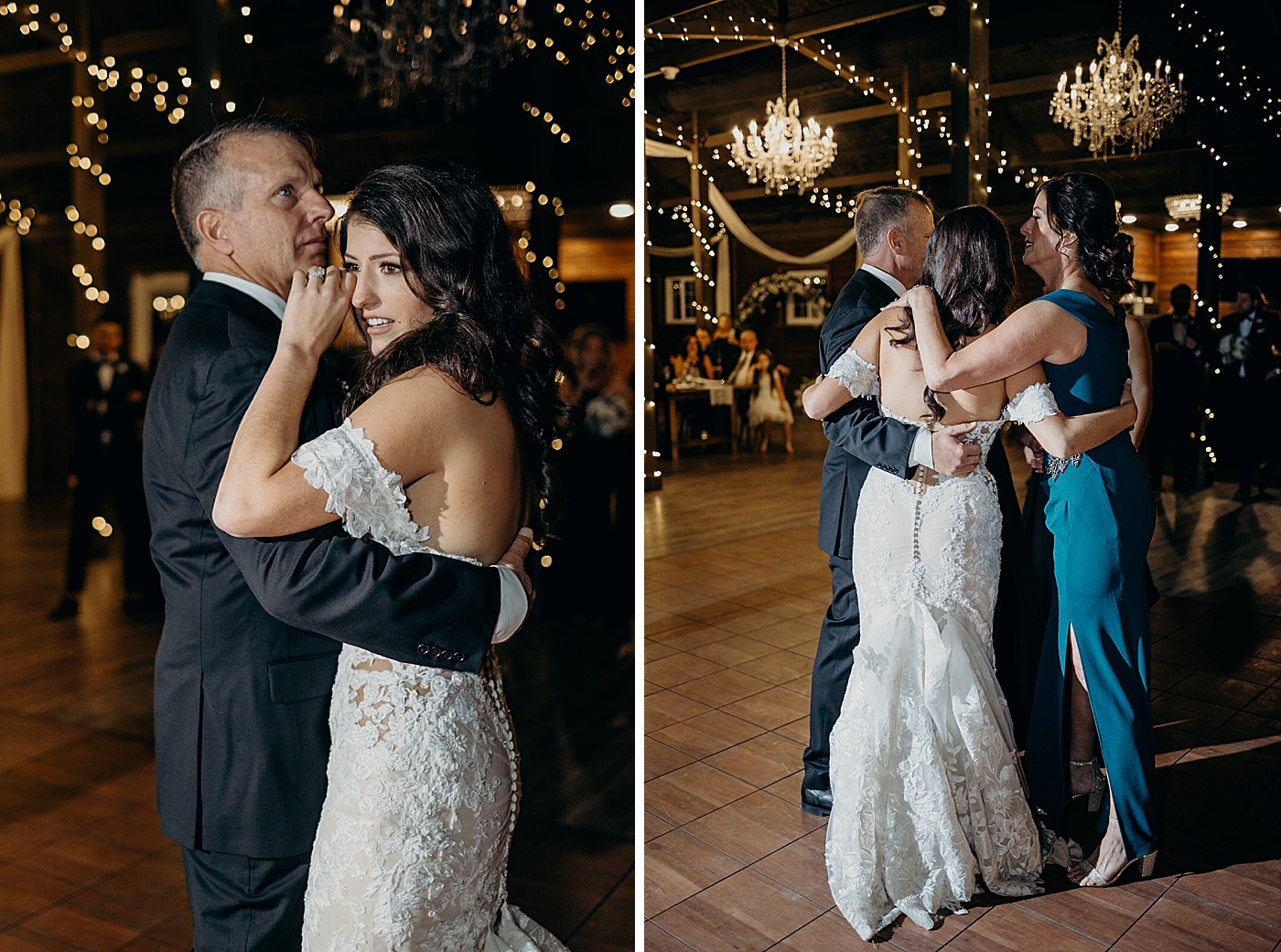 Father daughter dance with mother jumping in Ever After Farms Wedding Photography captured by South Florida Wedding Photographer Maggie Alvarez Photography
