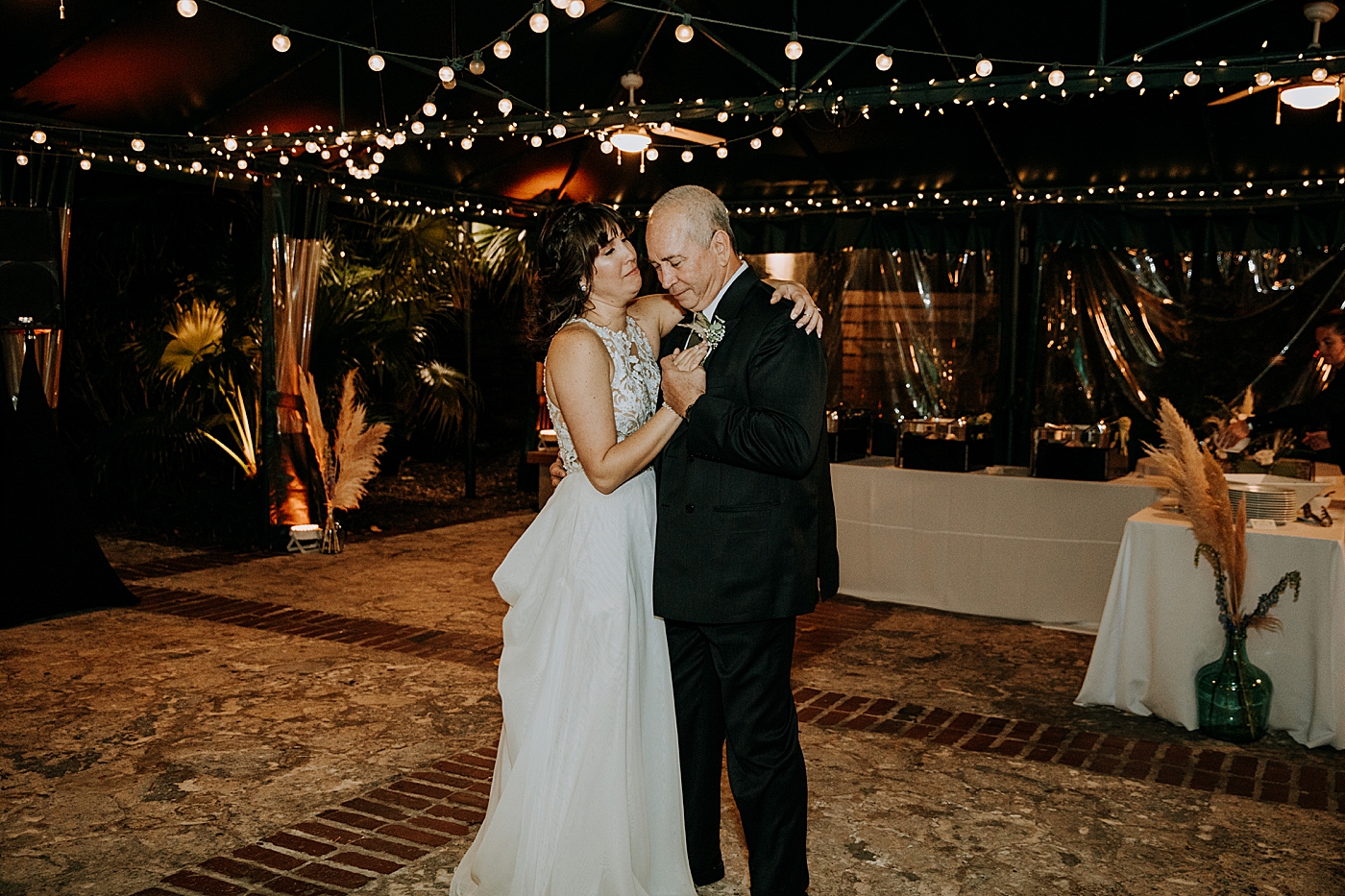 Father daughter dance Historic Stranahan House Wedding Photography captured by South Florida Wedding Photographer Maggie Alvarez Photography