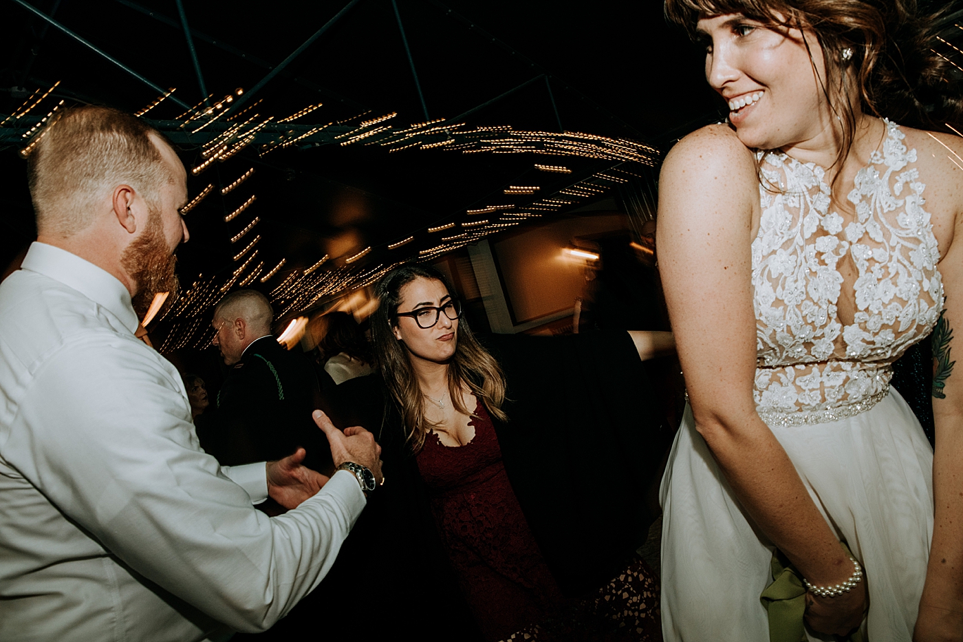 Bride and Groom dancing at the Reception Historic Stranahan House Wedding Photography captured by South Florida Wedding Photographer Maggie Alvarez Photography