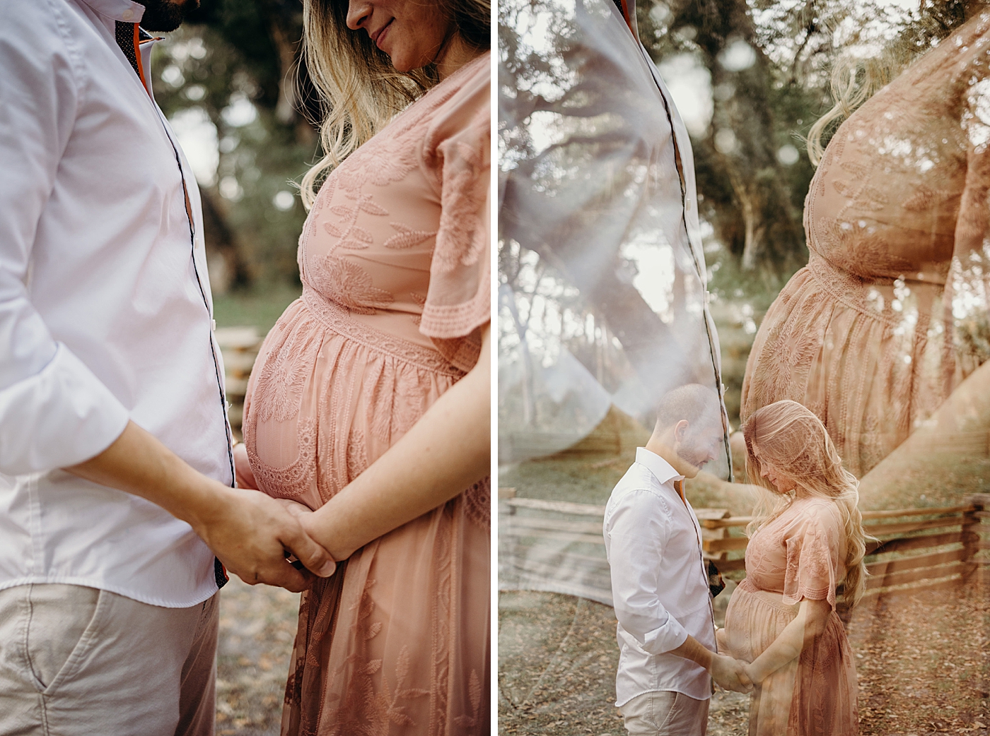 Couple holding hands closeup with overlay Riverbend Park Maternity Photography by South Florida Family Photographer Maggie Alvarez Photography