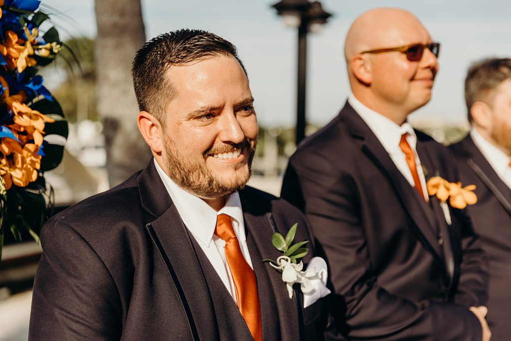 Groom's reaction to seeing Bride enter Ceremony