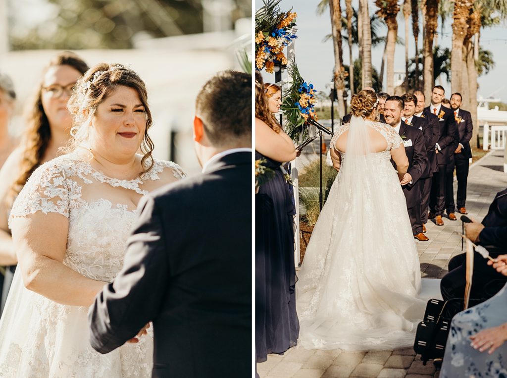 Bride and Groom's reaction to vows for Ceremony