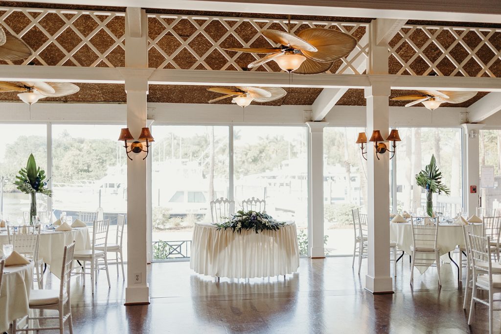 Detail shot of Reception with sweetheart table