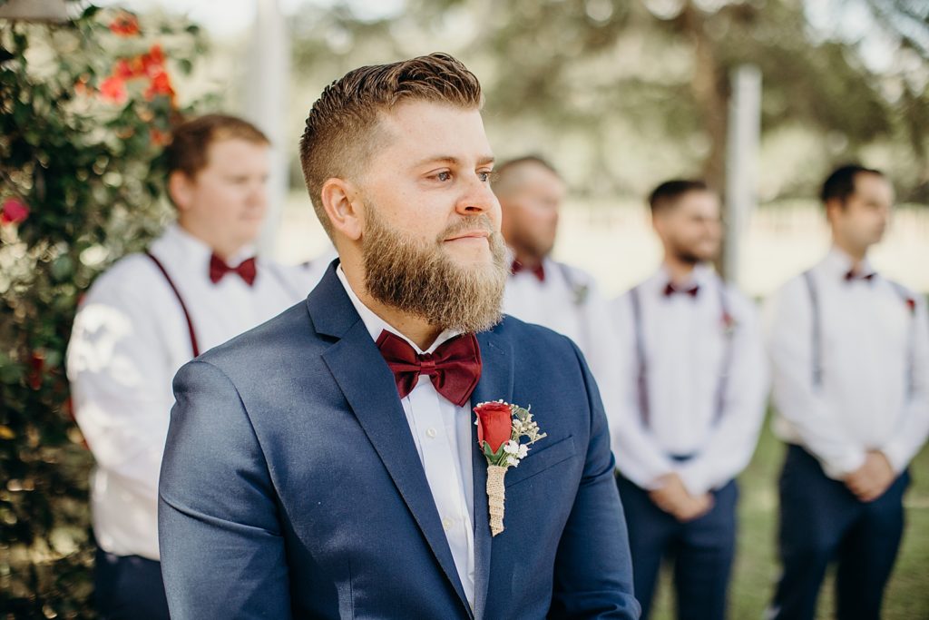 Groom's reaction to seeing Bride for Ceremony