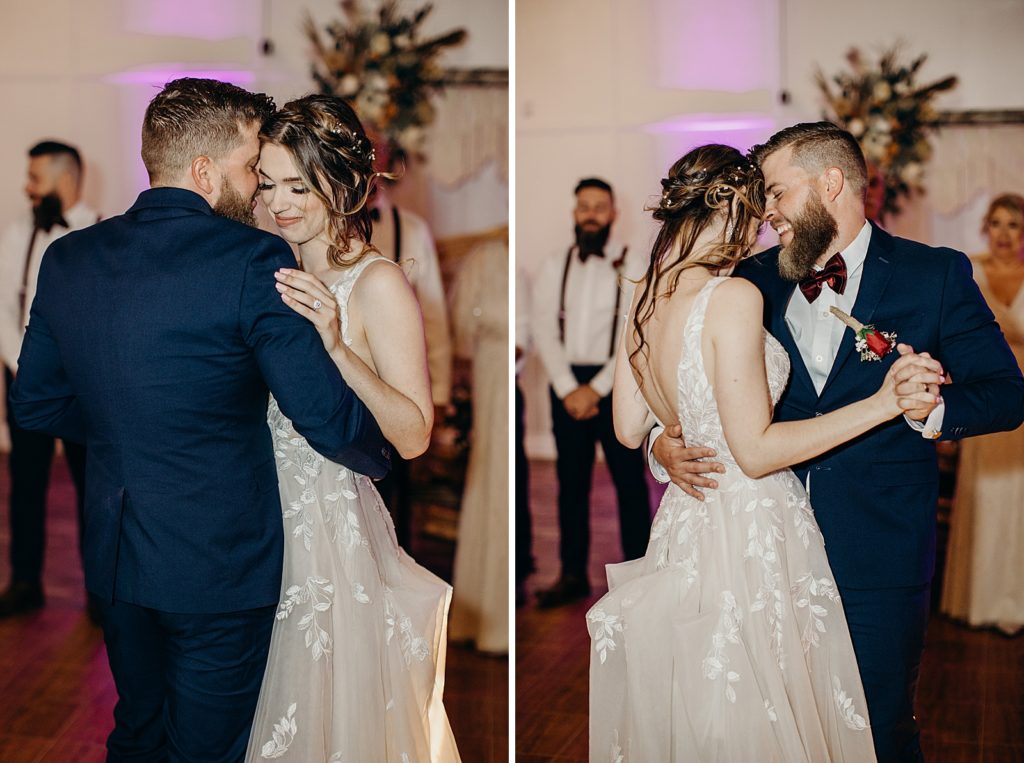 Bride and Groom dancing for first dance at Reception